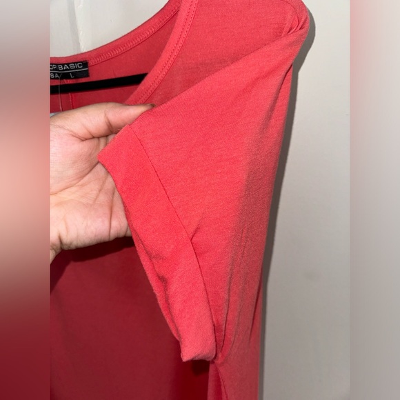 Shop Basic You Oughta Know Basic Pocket Mini Dress in Punch Size Large NEW - Picture 5 of 7